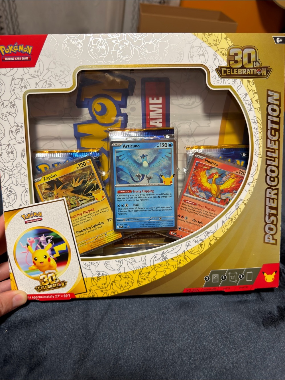 Pokémon 30th Celebration Poster Collection - Zapdos, Articuno, Moltres